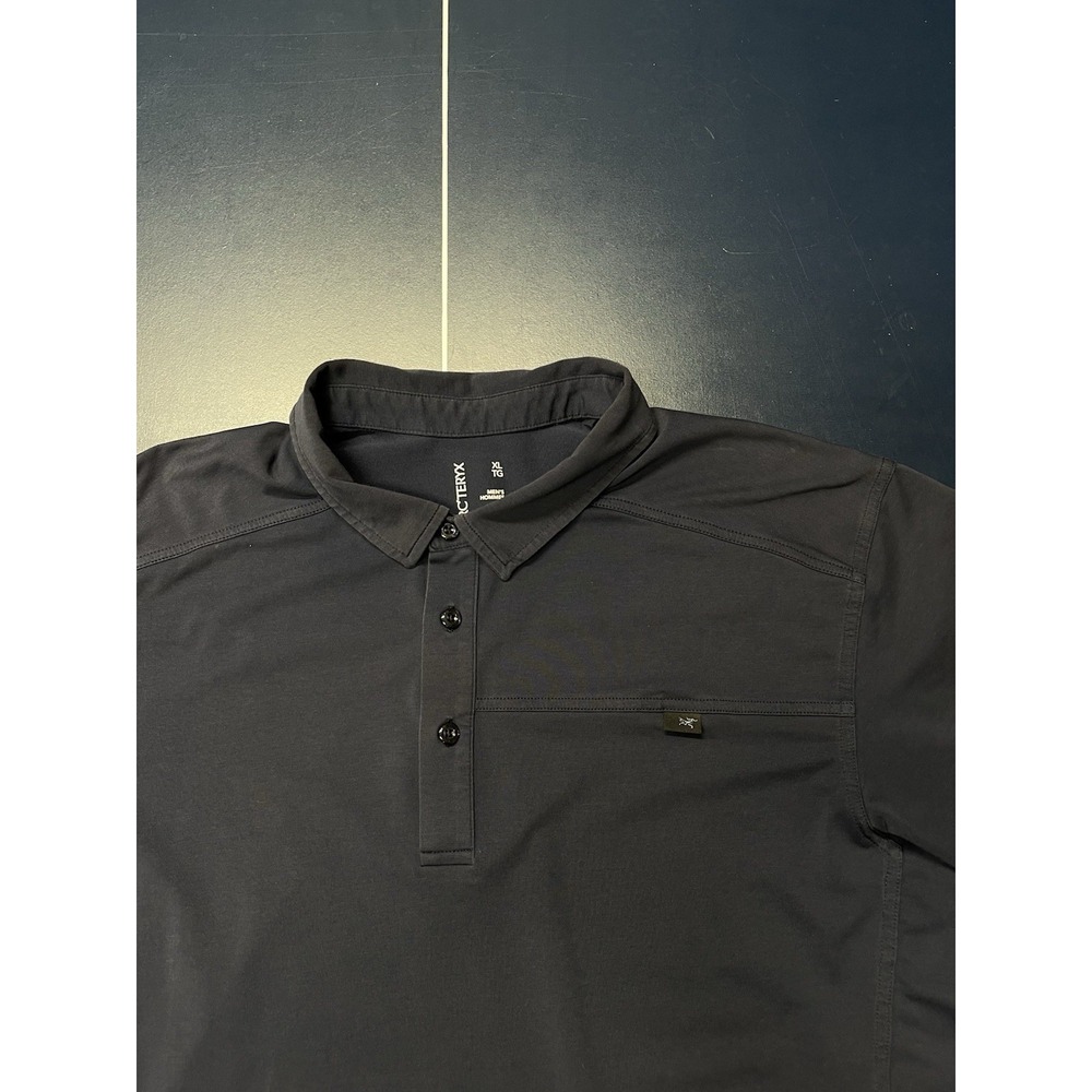 Arc'teryx Short Sleeve Men's Polo Shirt Sz XL Navy Stretch Casual Logo
